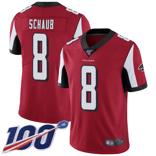 Atlanta Falcons Limited Red Men Matt Schaub Home Jersey NFL Football #8 100th Season Vapor Untouchable